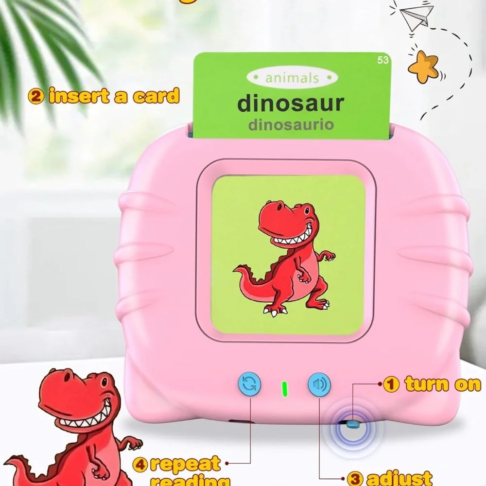 Spanish Talking Flash Cards for Toddlers 2 3 4 5 6 - Spanish Learning Toys